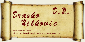 Draško Milković vizit kartica